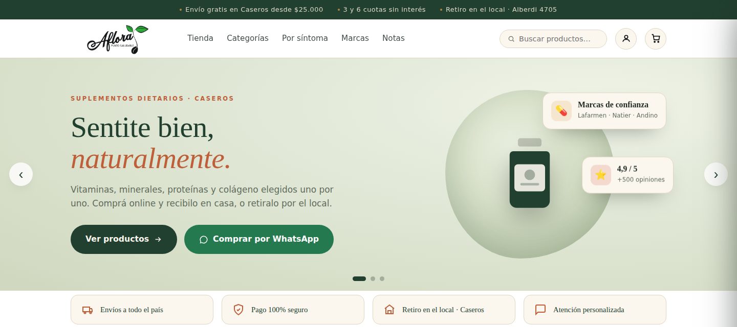 Demo de tienda online - Aflora